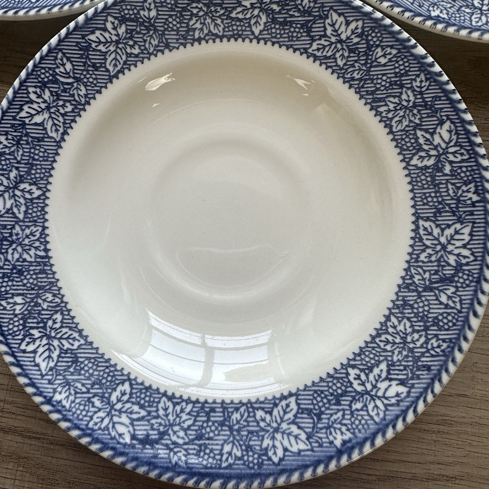 Vintage Homer Laughlin Shakespeare Country 6" Saucer Plate Cottagecore Set of 3 - Picture 2 of 6